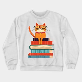 Bookish Cat Crewneck Sweatshirt